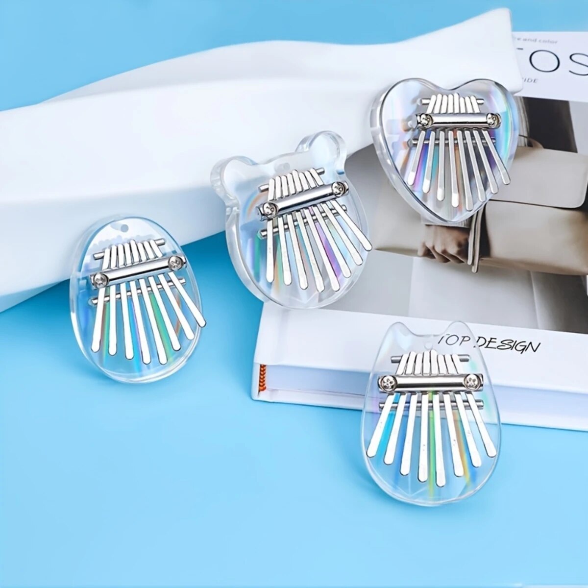 A Musical Instrument With Keys - Miwayer 8 tasti Mini Kalimba Arcobaleno