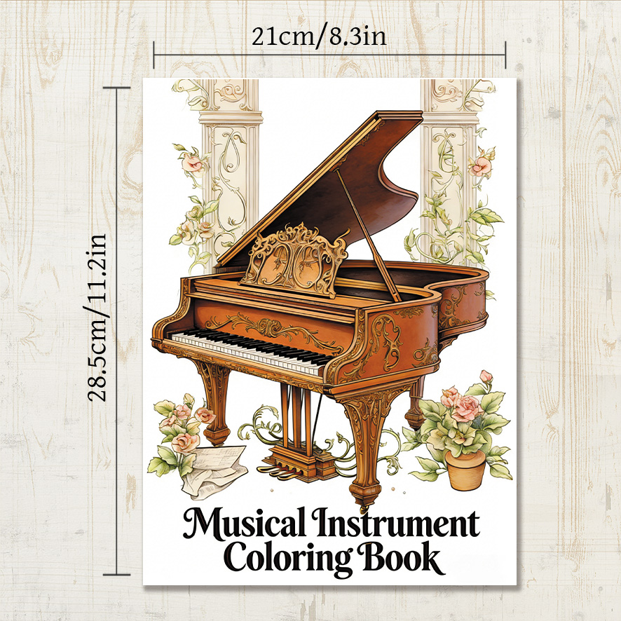 Libro da colorare per adulti c - Musical Instrument Coloring Pages recensione e prezzo