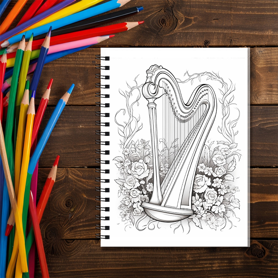 Libro da colorare per adulti c - Musical Instrument Coloring Pages recensione e prezzo
