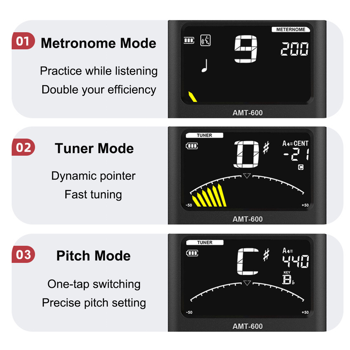 AROMA AMT-600 Accordatore Metr - Musical Instrument Vector recensione e prezzo